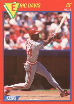 1989 Score Baseball's 100 Hottest Players #58 Eric Davis Front