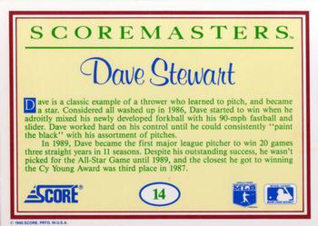 1989 Score Scoremasters #14 Dave Stewart Back