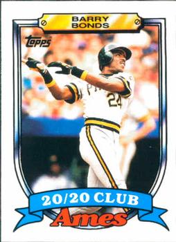 1989 Topps Ames 20/20 Club #5 Barry Bonds Front