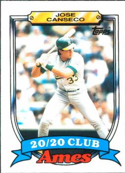 1989 Topps Ames 20/20 Club #8 Jose Canseco Front