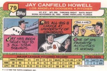 1989 Topps Big #79 Jay Howell Back