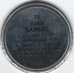 1989 Topps Coins #23 Juan Samuel Back