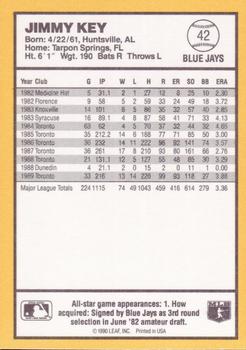 1990 Donruss Best of the AL #42 Jimmy Key Back