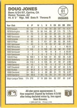 1990 Donruss Best of the AL #61 Doug Jones Back