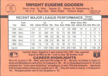 1990 Donruss Learning Series #10 Dwight Gooden Back