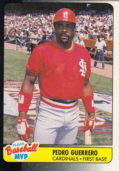 1990 Fleer Baseball MVPs #15 Pedro Guerrero Front