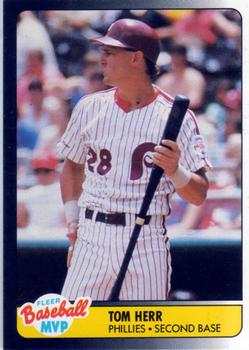1990 Fleer Baseball MVPs #18 Tom Herr Front