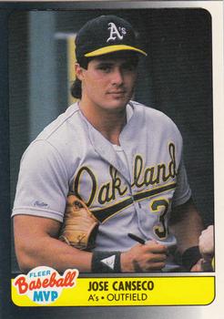 1990 Fleer Baseball MVPs #6 Jose Canseco Front