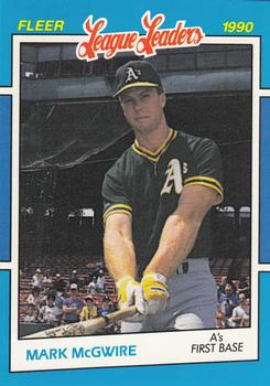 1990 Fleer League Leaders #25 Mark McGwire Front