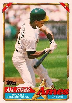 1990 Topps Ames All-Stars #13 Rickey Henderson Front