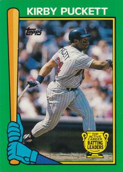 1990 Topps - Batting Leaders #3 Kirby Puckett Front
