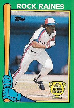 1990 Topps - Batting Leaders #7 Rock Raines Front