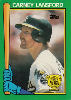 1990 Topps - Batting Leaders #12 Carney Lansford Front