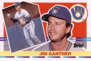 1990 Topps Big #124 Jim Gantner Front