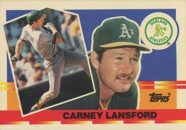 1990 Topps Big #83 Carney Lansford Front