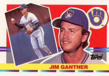 1990 Topps Big #124 Jim Gantner Front