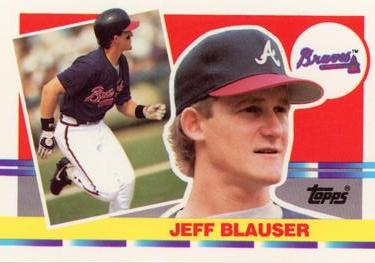 1990 Topps Big #180 Jeff Blauser Front