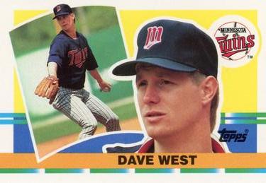 1990 Topps Big #325 Dave West Front
