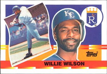 1990 Topps Big #45 Willie Wilson Front