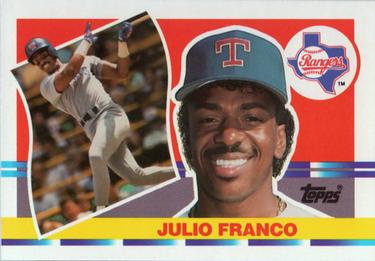 1990 Topps Big #205 Julio Franco Front
