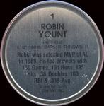 1990 Topps Coins #1 Robin Yount Back