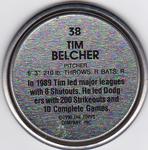 1990 Topps Coins #38 Tim Belcher Back