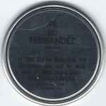 1990 Topps Coins #46 Sid Fernandez Back