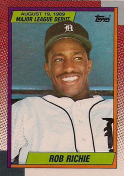 1990 Topps Major League Debut 1989 #101 Rob Richie Front