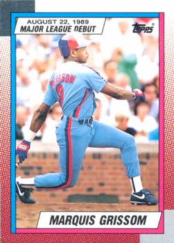 1990 Topps Major League Debut 1989 #48 Marquis Grissom Front