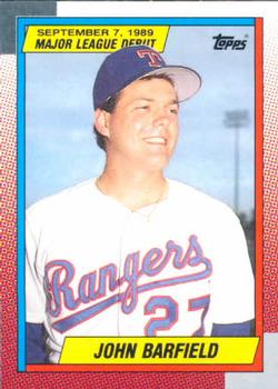 1990 Topps Major League Debut 1989 #8 John Barfield Front