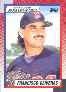 1990 Topps Major League Debut 1989 #92 Francisco Oliveras Front