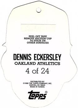 1990 Topps Heads Up #4 Dennis Eckersley Back