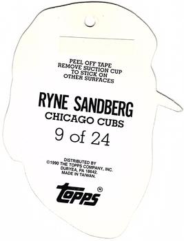 1990 Topps Heads Up #9 Ryne Sandberg Back