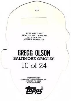 1990 Topps Heads Up #10 Gregg Olson Back