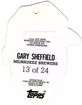 1990 Topps Heads Up #13 Gary Sheffield Back