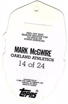 1990 Topps Heads Up #14 Mark McGwire Back