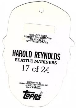 1990 Topps Heads Up #17 Harold Reynolds Back