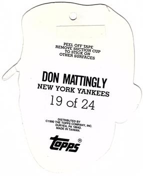 1990 Topps Heads Up #19 Don Mattingly Back