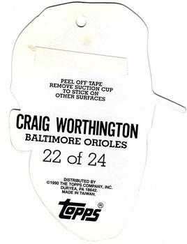 1990 Topps Heads Up #22 Craig Worthington Back
