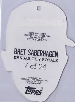 1990 Topps Heads Up #7 Bret Saberhagen Back