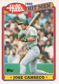 1990 Topps Hills Hit Men #7 Jose Canseco Front