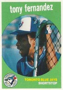 1989 Baseball Cards Magazine '59 Topps Replicas #18 Tony Fernandez Front