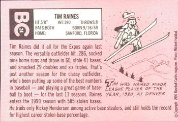1990 Baseball Cards Magazine '69 Topps Repli-Cards #24 Tim Raines Back