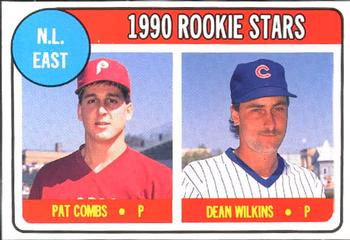 1990 Baseball Cards Magazine '69 Topps Repli-Cards #32 NL East Rookies (Pat Combs / Dean Wilkins) Front
