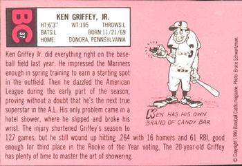 1990 Baseball Cards Magazine '69 Topps Repli-Cards #37 Ken Griffey Jr. Back