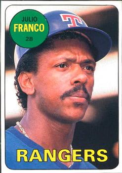 1990 Baseball Cards Magazine '69 Topps Repli-Cards #39 Julio Franco Front