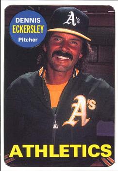 1990 Baseball Cards Magazine '69 Topps Repli-Cards #43 Dennis Eckersley Front