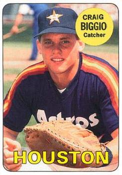 1990 Baseball Cards Magazine '69 Topps Repli-Cards #1 Craig Biggio Front