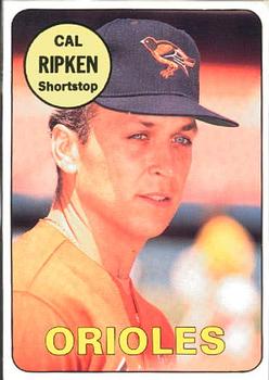 1990 Baseball Cards Magazine '69 Topps Repli-Cards #57 Cal Ripken Front