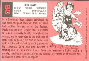 1990 Baseball Cards Magazine '69 Topps Repli-Cards #5 Eric Davis Back